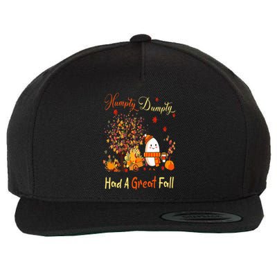Humpty Dumpty Had A Great Fall Thanksgiving Autumn Halloween Wool Snapback Cap