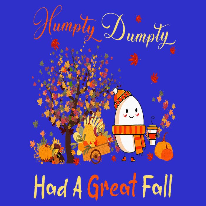 Humpty Dumpty Had A Great Fall Thanksgiving Autumn Halloween Short Acrylic Beanie