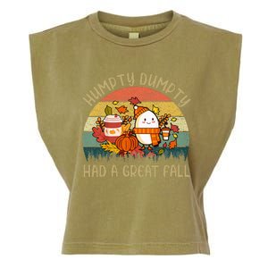 Humpty Dumpty Had A Great Fall Happy Fall Y'all Autumn Gifts Garment-Dyed Women's Muscle Tee