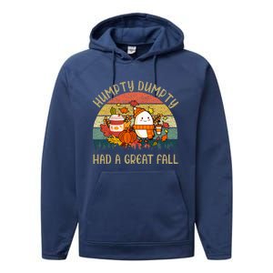 Humpty Dumpty Had A Great Fall Happy Fall Y'all Autumn Gifts Performance Fleece Hoodie