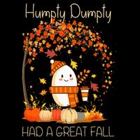 Humpty Dumpty Had A Great Fall Thanksgiving Autumn Halloween Doggie Tank