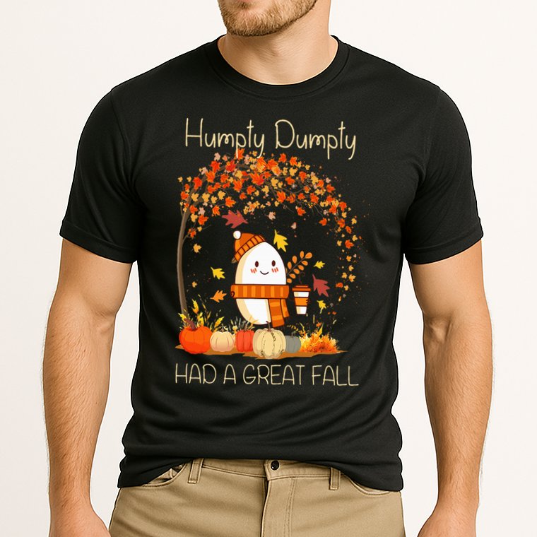Humpty Dumpty Had A Great Fall Thanksgiving Autumn Halloween Cooling Performance Crew T-Shirt