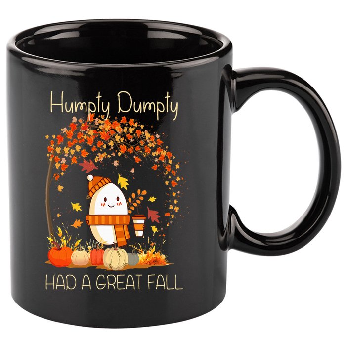 Humpty Dumpty Had A Great Fall Thanksgiving Autumn Halloween 11oz C Handle Ceramic Mug