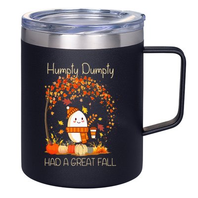 Humpty Dumpty Had A Great Fall Thanksgiving Autumn Halloween 12oz Stainless Steel Coffee Mug