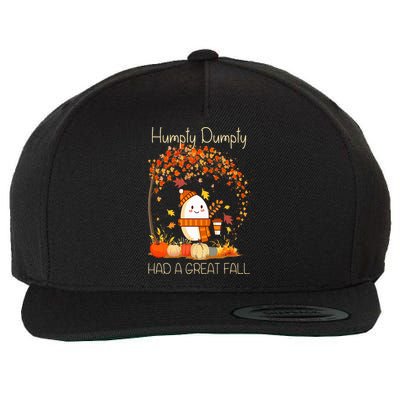 Humpty Dumpty Had A Great Fall Thanksgiving Autumn Halloween Wool Snapback Cap