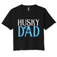 Husky Dog Husky Dad Women's Crop Top Tee