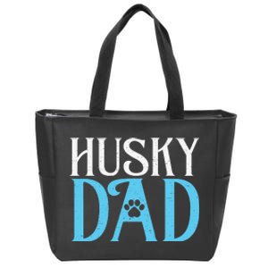 Husky Dog Husky Dad Zip Tote Bag