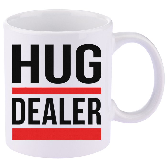 Hug Dealer 11oz C Handle Ceramic Mug