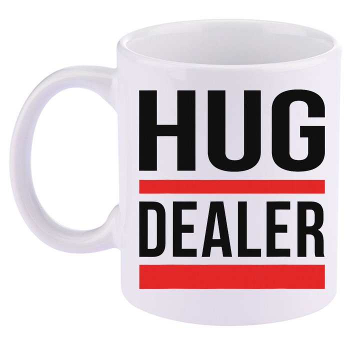 Hug Dealer 11oz C Handle Ceramic Mug
