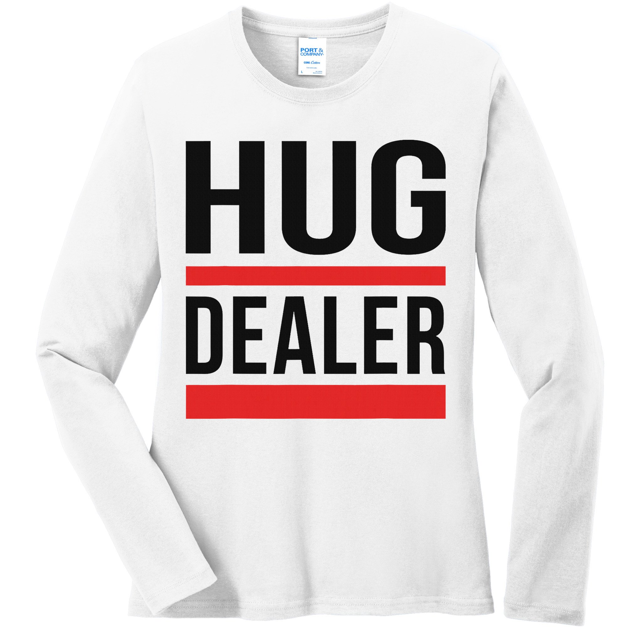 Hug Dealer Ladies Long Sleeve Shirt