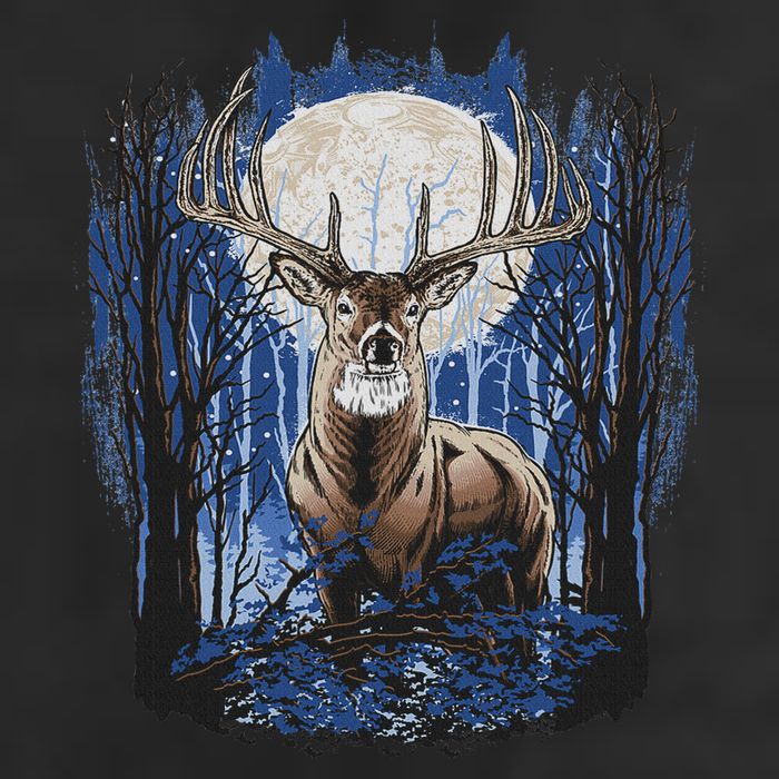 Hunters Deer Hunting Big Whitetail Buck 7 Panel Mesh Trucker Snapback Hat