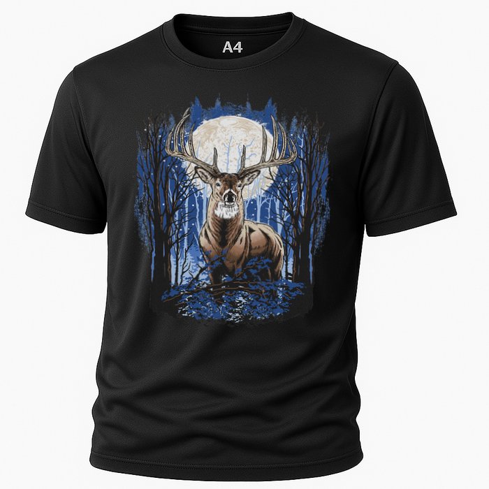 Hunters Deer Hunting Big Whitetail Buck Cooling Performance Crew T-Shirt