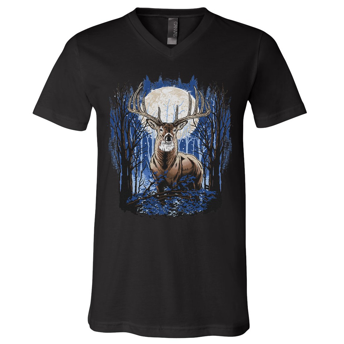 Hunters Deer Hunting Big Whitetail Buck V-Neck T-Shirt