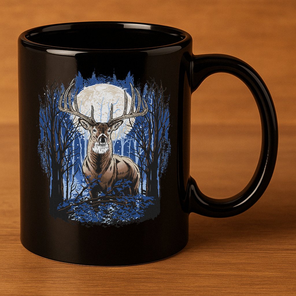 Hunters Deer Hunting Big Whitetail Buck 11oz C Handle Ceramic Mug