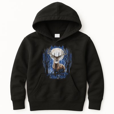 Hunters Deer Hunting Big Whitetail Buck Kids Hoodie