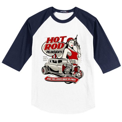 Hotrod Delinquents Baseball Sleeve Shirt