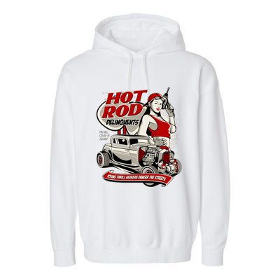 Hotrod Delinquents Garment-Dyed Fleece Hoodie