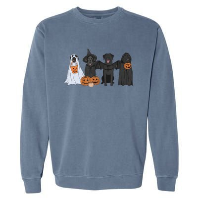 Black Labrador Halloween Ghost pumpkin  Garment-Dyed Sweatshirt