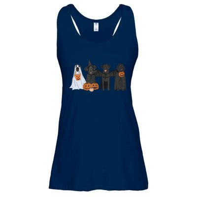 Black Labrador Halloween Ghost pumpkin  Ladies Essential Flowy Tank