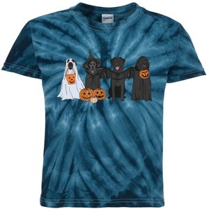 Black Labrador Halloween Ghost pumpkin  Kids Tie-Dye T-Shirt