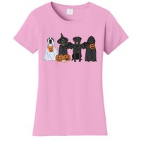 Black Labrador Halloween Ghost pumpkin  Women's T-Shirt