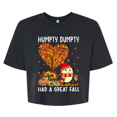 H.umpty D.umpty Had A Great Fall Happy Fall Yall Thanksgiving Bella+Canvas Jersey Crop Tee