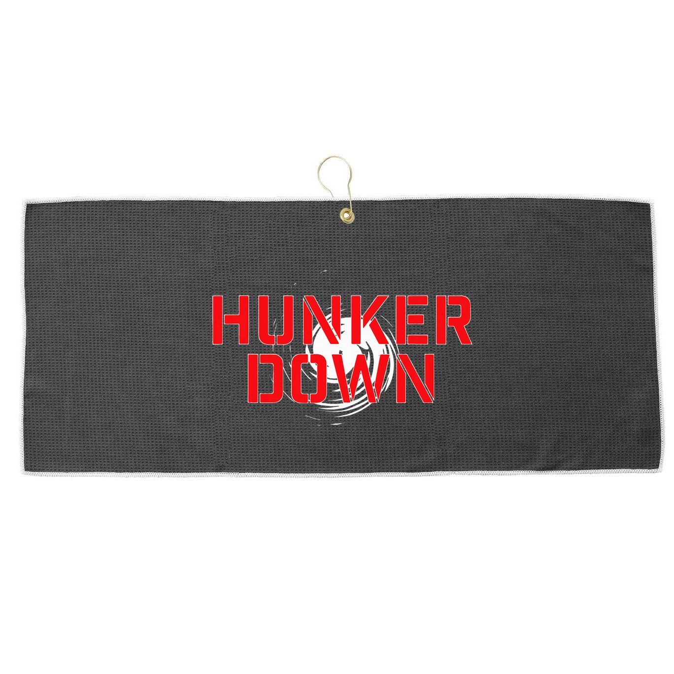 Hunker Down Hurricane Prep Large Microfiber Waffle Golf Towel