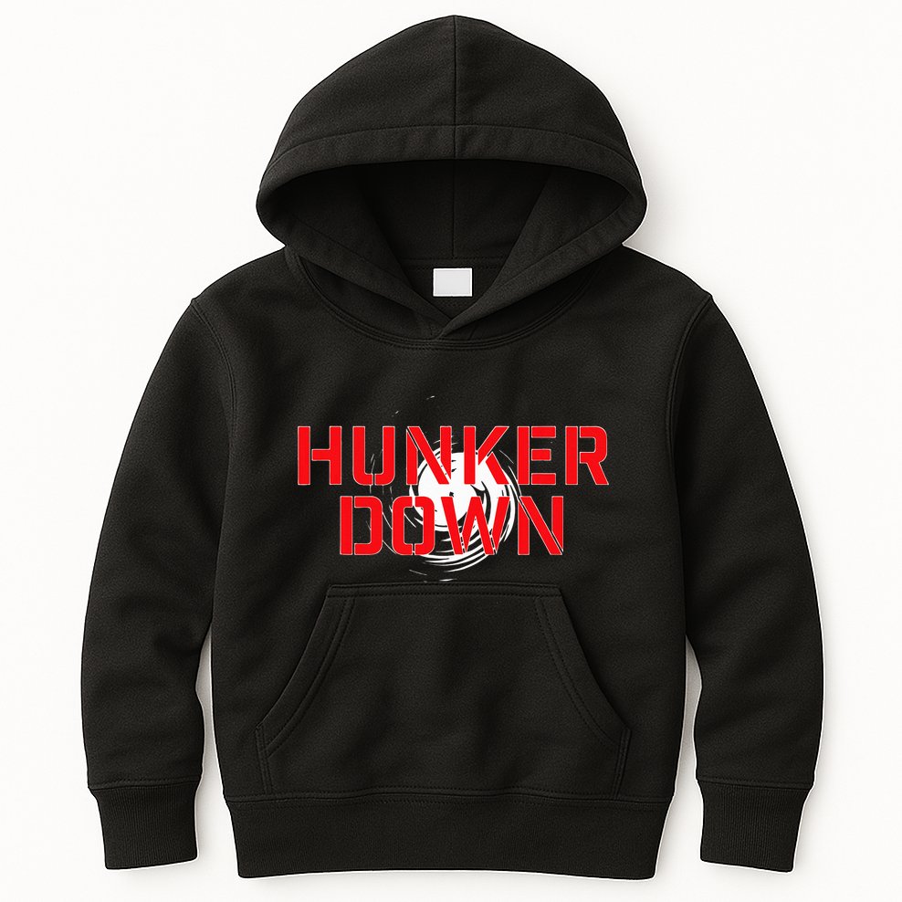Hunker Down Hurricane Prep Kids Hoodie