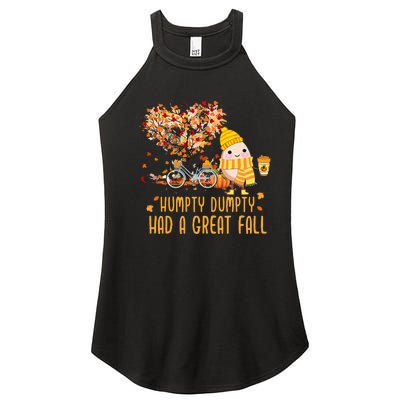 Humpty Dumpty Had A Great Fall Of Thanksgiving Autumn Season Women’s Perfect Tri Rocker Tank