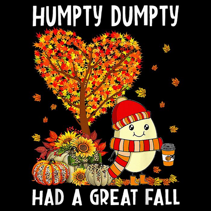 Humpty Dumpty Had A Great Fall Thanksgiving Autumn Halloween Short Acrylic Beanie
