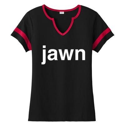 Hugh Douglas Helvetica Jawn Ladies Halftime Notch Neck Tee