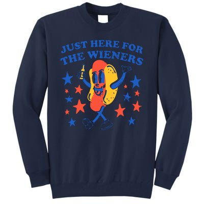 Hot Dog Im Just Here For The Wieners 4th Of July Tall Sweatshirt