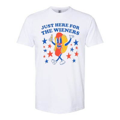 Hot Dog Im Just Here For The Wieners 4th Of July Softstyle® CVC T-Shirt