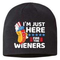 Hot Dog Im Just Here For The Wieners 4th Of July Sustainable Beanie