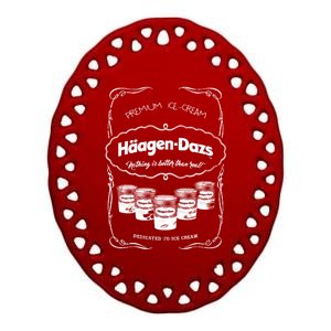 Haagen Dazs Ice Cream Ceramic Oval Ornament