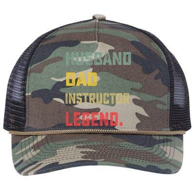 Husband Dad Instructor Legend FatherS Day Funny Meaningful Gift Retro Rope Trucker Hat Cap