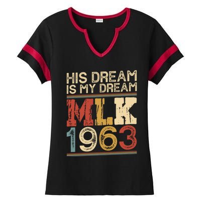 His Dream Is My Dream Black History Month Pride Mlk Jr 1963 Ladies Halftime Notch Neck Tee