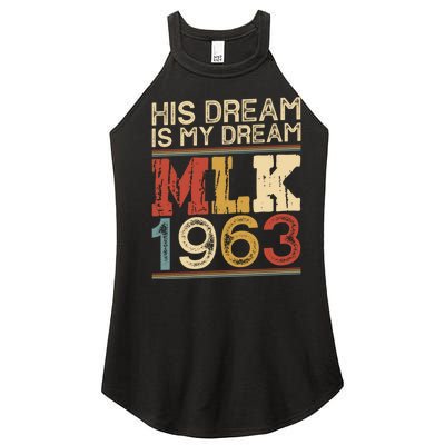 His Dream Is My Dream Black History Month Pride Mlk Jr 1963 Women’s Perfect Tri Rocker Tank