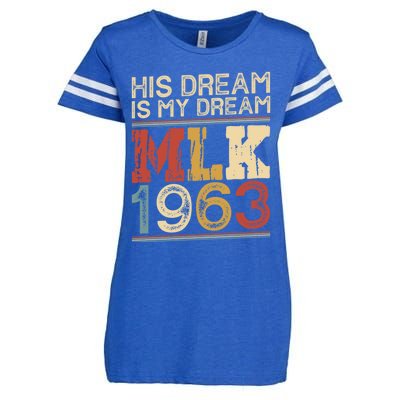 His Dream Is My Dream Black History Month Pride Mlk Jr 1963 Enza Ladies Jersey Football T-Shirt