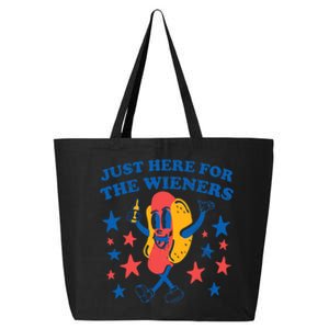 Hot Dog I'm Just Here For The Wieners 4Th Of July 25L Jumbo Tote