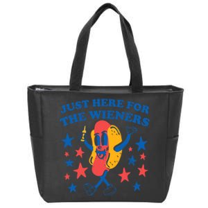 Hot Dog I'm Just Here For The Wieners 4Th Of July Zip Tote Bag