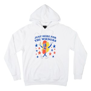 Hot Dog Im Just Here For The Wieners 4th Of July Funny Hoodie