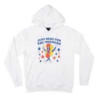 Hot Dog Im Just Here For The Wieners 4th Of July Funny Hoodie