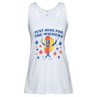 Hot Dog Im Just Here For The Wieners 4th Of July Funny Ladies Essential Flowy Tank