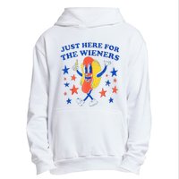 Hot Dog Im Just Here For The Wieners 4th Of July Funny Urban Pullover Hoodie