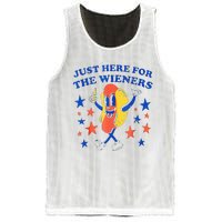 Hot Dog Im Just Here For The Wieners 4th Of July Funny Mesh Reversible Basketball Jersey Tank