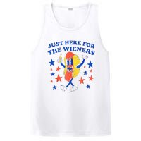 Hot Dog Im Just Here For The Wieners 4th Of July Funny PosiCharge Competitor Tank