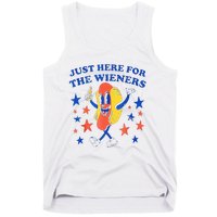 Hot Dog Im Just Here For The Wieners 4th Of July Funny Tank Top