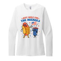 Hot Dog Im Just Here For The Wieners Funny 4Th Of July Womens CVC Long Sleeve Shirt