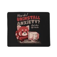 How Do I Uninstall Anxiety Cute Funny Raccoon Mousepad